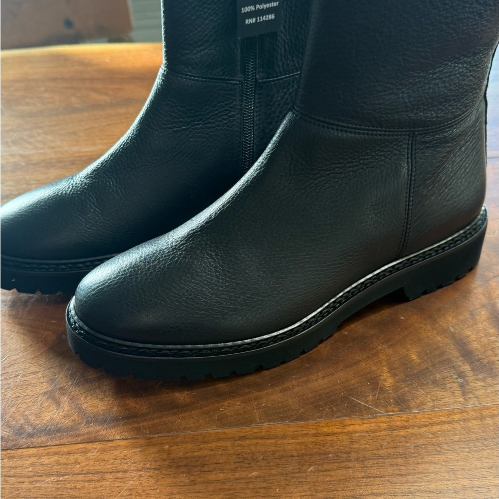 Aquatalia Black Leather Men's Boots